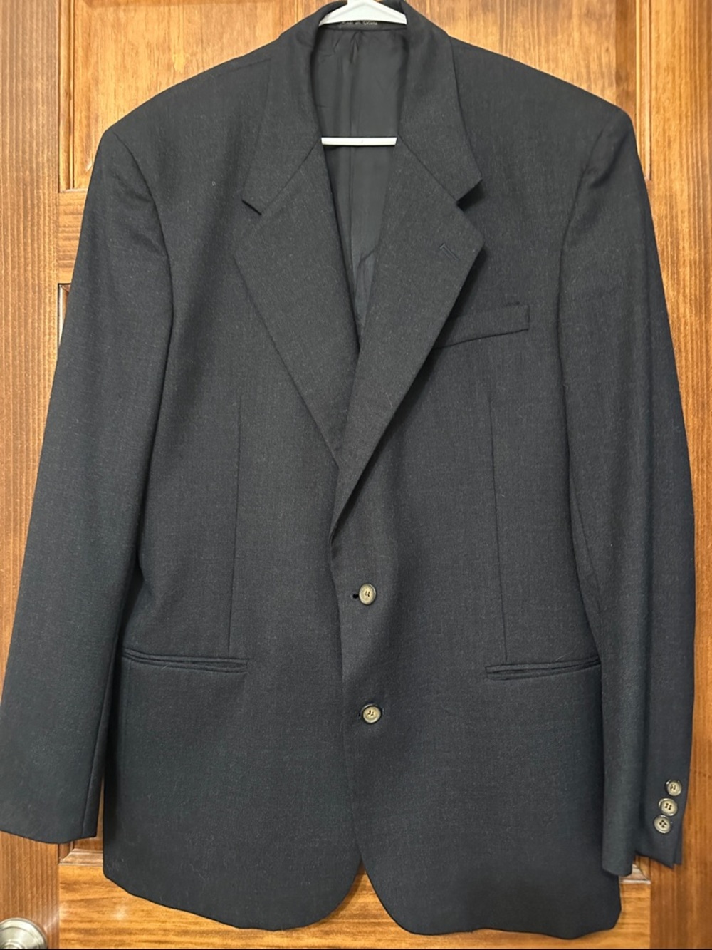 Classic Men's Black Two-Button Blazer